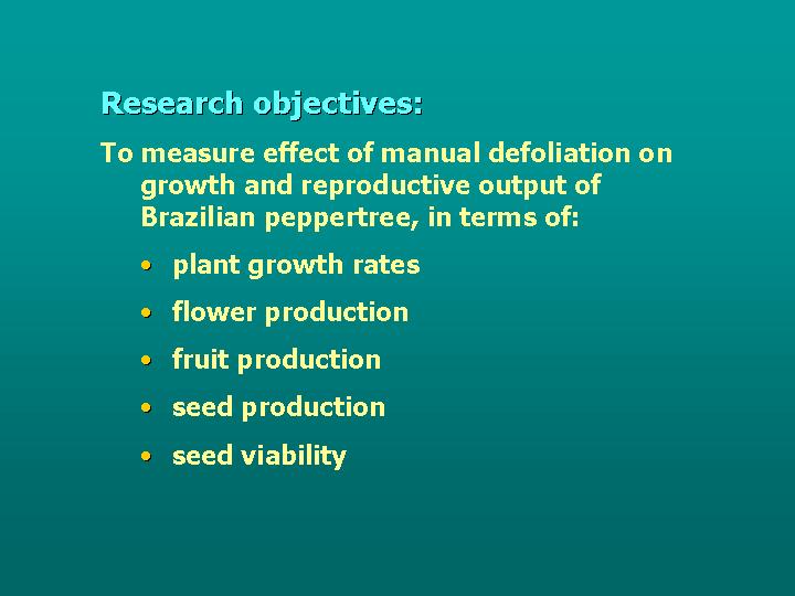 graph: effect of defoliation on height & diameter